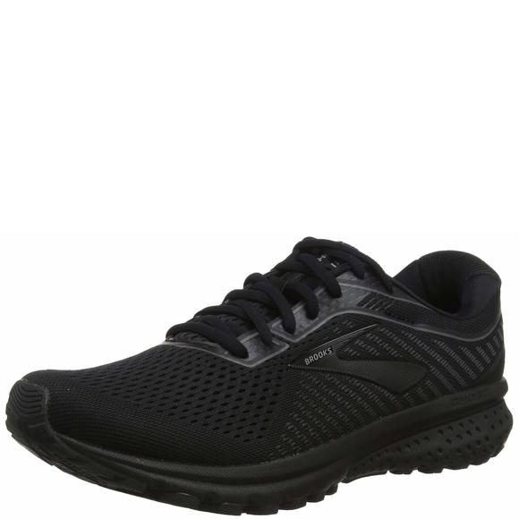 BROOKS MENS GHOST 12 RUNNING SHOE - BLACK/GREY - D - 9.5